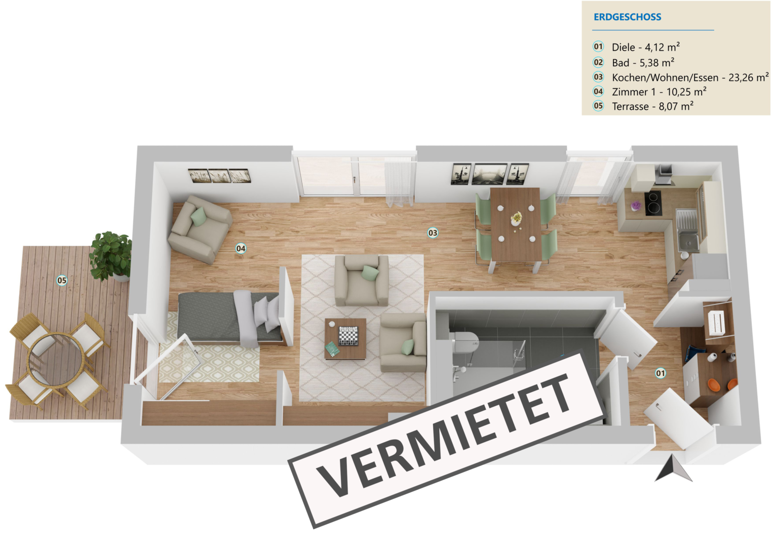 33003 407450 1230032 Senden BeWo 3 1900 2300 Jpg VERMIETET